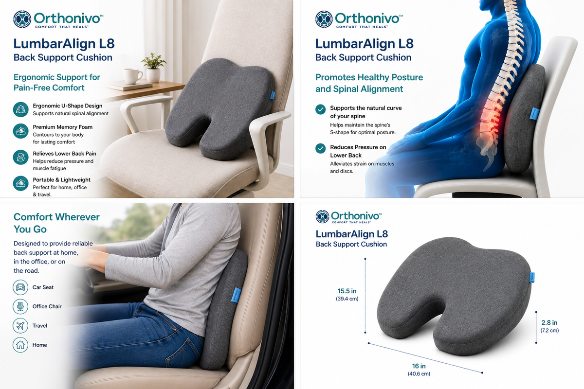 Orthonivo™ Lumbar Align L8 Back Support Cushion